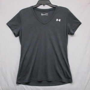 Under Armour V-Neck Short Sleeve T-Shirt Black Women Size | M